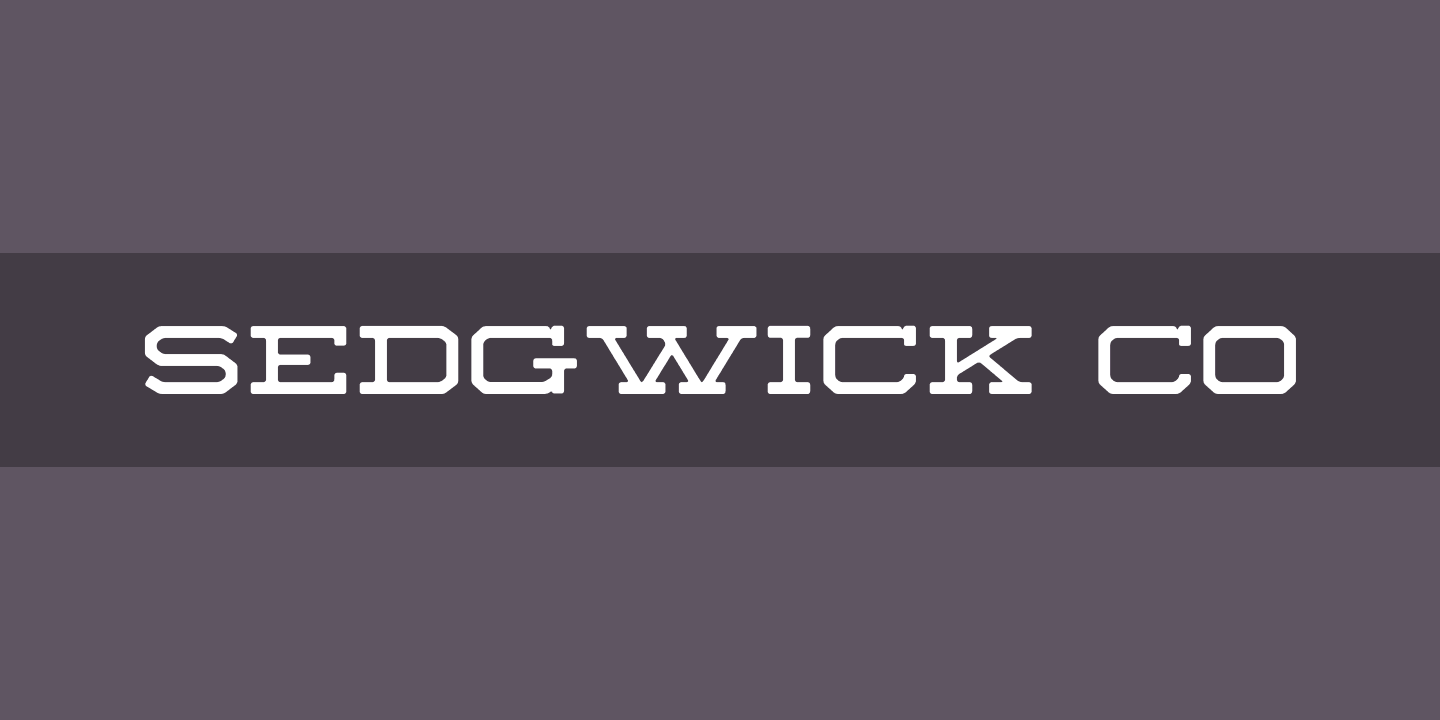 Schriftart Sedgwick Co